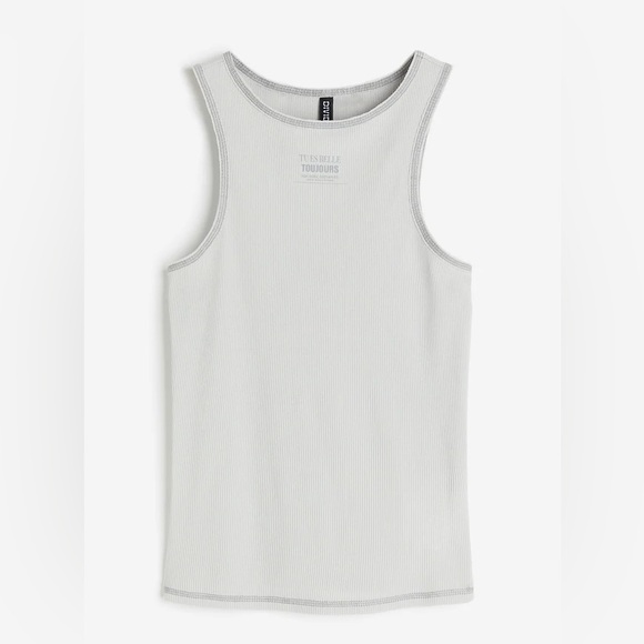 Divided Ribbed Racerback Tank Top - Picture 5 of 5